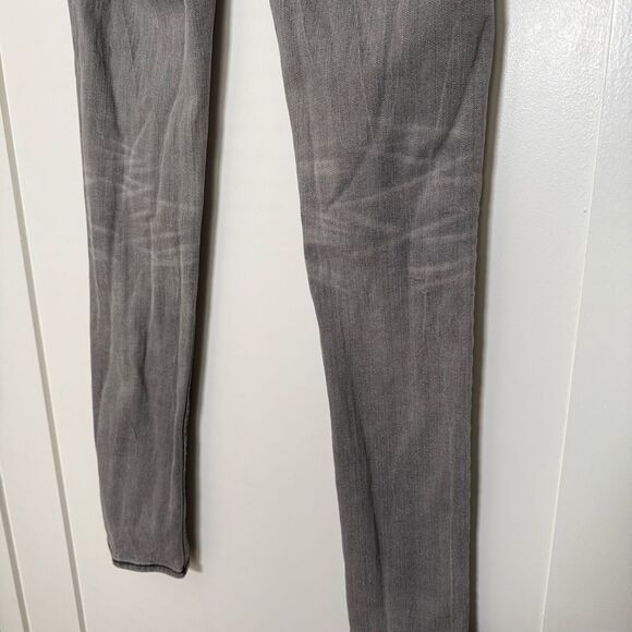 Rock Revival Celine Skinny Jeans Women 28 Gray Low Rise Embellished Denim Grunge - Picture 7 of 16